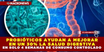 PROBIÓTICOS AYUDAN A MEJORAR EN UN 30% LA SALUD DIGESTIVA EN SOLO 4 SEMANAS DE CONSUMO CONTROLADO