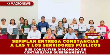 SEFIPLAN ENTREGA CONSTANCIAS A LAS Y LOS SERVIDORES PÚBLICOS QUE CONCLUYEN DIPLOMADO DE CONTABILIDAD GUBERNAMENTAL