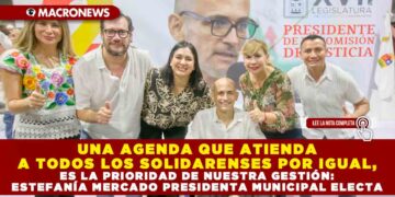UNA AGENDA QUE ATIENDA A TODOS LOS SOLIDARENSES POR IGUAL, ES LA PRIORIDAD DE NUESTRA GESTIÓN: ESTEFANÍA MERCADO PRESIDENTA MUNICIPAL ELECTA