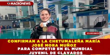 CONFIRMAN A LA CHETUMALEÑA MARÍA JOSÉ MORA MUÑOZ PARA COMPETIR EN EL MUNDIAL JUVENIL DE CLAVADOS