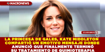 LA PRINCESA DE GALES, KATE MIDDLETON COMPARTIÓ UN EMOTIVO MENSAJE DONDE ANUNCIÓ QUE FINALMENTE TERMINÓ SU TRATAMIENTO DE QUIMIOTERAPIA