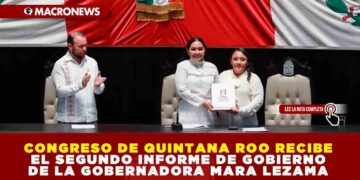 CONGRESO DE QUINTANA ROO RECIBE EL SEGUNDO INFORME DE GOBIERNO DE LA GOBERNADORA MARA LEZAMA