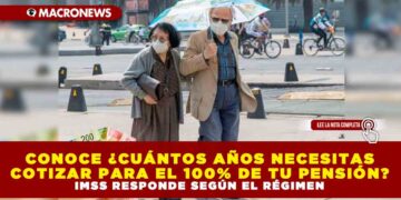 CONOCE ¿CUÁNTOS AÑOS NECESITAS COTIZAR PARA EL 100% DE TU PENSIÓN? IMSS RESPONDE SEGÚN EL RÉGIMEN