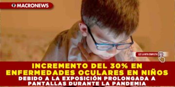 INCREMENTO DEL 30% EN ENFERMEDADES OCULARES EN NIÑOS DEBIDO A LA EXPOSICIÓN PROLONGADA A PANTALLAS DURANTE LA PANDEMIA
