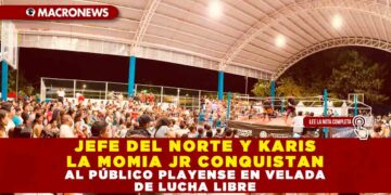 JEFE DEL NORTE Y KARIS LA MOMIA JR CONQUISTAN AL PÚBLICO PLAYENSE EN VELADA DE LUCHA LIBRE