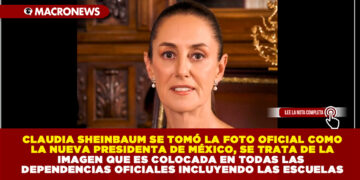 CLAUDIA SHEINBAUM PARDO SE TOMÓ LA FOTO OFICIAL COMO LA NUEVA PRESIDENTA DE MÉXICO, SE TRATA DE LA IMAGEN QUE ES COLOCADA EN TODAS LAS DEPENDENCIAS OFICIALES INCLUYENDO LAS ESCUELAS