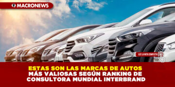 ESTAS SON LAS MARCAS DE AUTOS MÁS VALIOSAS SEGÚN RANKING DE CONSULTORA MUNDIAL INTERBRAND