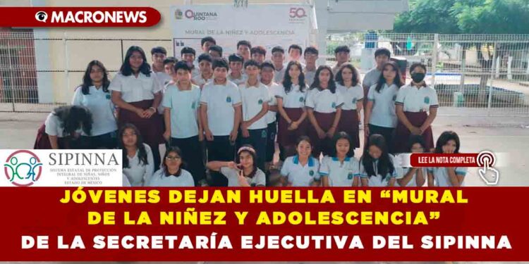 JÓVENES DEJAN HUELLA EN “MURAL DE LA NIÑEZ Y ADOLESCENCIA” DE LA SECRETARÍA EJECUTIVA DEL SIPINNA