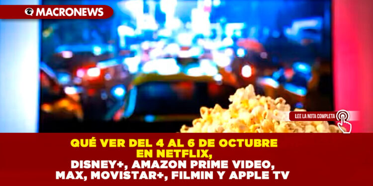 QUÉ VER DEL 4 AL 6 DE OCTUBRE EN NETFLIX, DISNEY+, AMAZON PRIME VIDEO, MAX, MOVISTAR+, FILMIN Y APPLE TV LA SECUELA DE ‘EL HOYO’ Y LA PELÍCULA ‘WONKA’ SON LOS ESTRENOS MÁS DESTACADOS DEL FIN DE SEMANA EN PLATAFORMAS