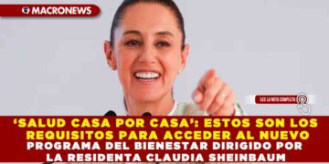 ‘SALUD CASA POR CASA’: ESTOS SON LOS REQUISITOS PARA ACCEDER AL NUEVO PROGRAMA DEL BIENESTAR DIRIGIDO POR LA RESIDENTA CLAUDIA SHEINBAUM