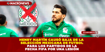 HENRY MARTÍN, DELANTERO DEL AMÉRICA, CAUSÓ BAJA DE LA CONVOCATORIA DE LA SELECCIÓN MEXICANA PARA LOS PARTIDOS DE LA FECHA FIFA POR UNA LESIÓN