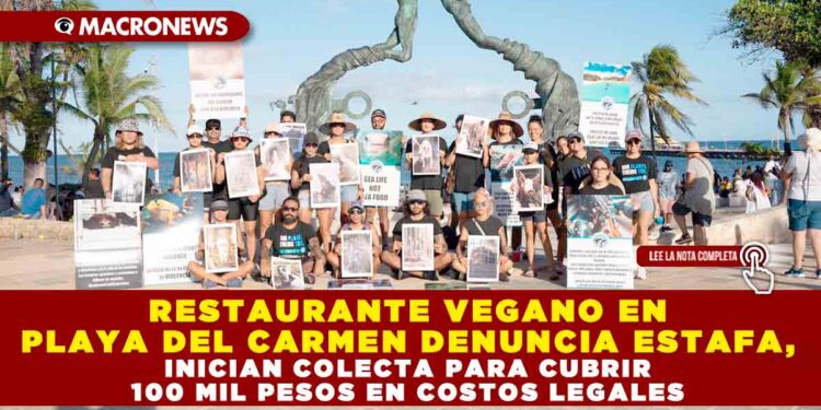 RESTAURANTE VEGANO EN PLAYA DEL CARMEN DENUNCIA ESTAFA, INICIAN COLECTA PARA CUBRIR 100 MIL PESOS EN COSTOS LEGALES