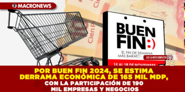 POR BUEN FIN 2024, SE ESTIMA DERRAMA ECONÓMICA DE 165 MIL MDP, CON LA PARTICIPACIÓN DE 190 MIL EMPRESAS Y NEGOCIOS