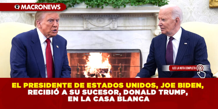 EL PRESIDENTE DE ESTADOS UNIDOS, JOE BIDEN, RECIBIÓ A SU SUCESOR, DONALD TRUMP, EN LA CASA BLANCA