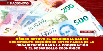 MÉXICO OBTUVO EL SEGUNDO LUGAR EN CRECIMIENTO ECONÓMICO ENTRE PAÍSES DE LA ORGANIZACIÓN PARA LA COOPERACIÓN Y EL DESARROLLO ECONÓMICO