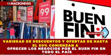 VARIEDAD DE DESCUENTOS Y OFERTAS DE HASTA EL 50% COMIENZAN A OFRECER LOS NEGOCIOS POR EL BUEN FIN EN TODO EL PAÍS