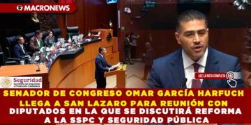 SENADOR DE CONGRESO OMAR GARCÍA HARFUCH LLEGA A SAN LAZARO PARA REUNIÓN CON DIPUTADOS EN LA QUE SE DISCUTIRÁ REFORMA A LA SSPC Y SEGURIDAD PÚBLICA