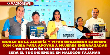 CIUDAD DE LA ALEGRÍA Y VIFAC ORGANIZAN CARRERA CON CAUSA PARA APOYAR A MUJERES EMBARAZADAS EN SITUACIÓN VULNERABLE. EL EVENTO SERÁ EL 1 DE DICIEMBRE EN MALECÓN TAJAMAR