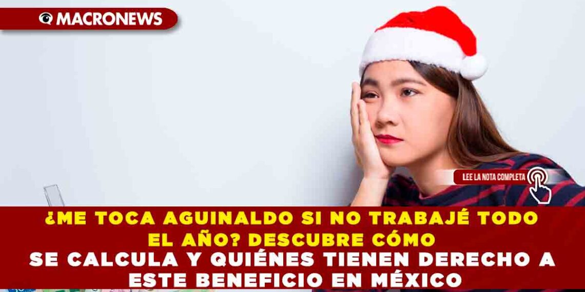 ¿ME TOCA AGUINALDO SI NO TRABAJÉ TODO EL AÑO? DESCUBRE CÓMO SE CALCULA Y QUIÉNES TIENEN DERECHO A ESTE BENEFICIO EN MÉXICO