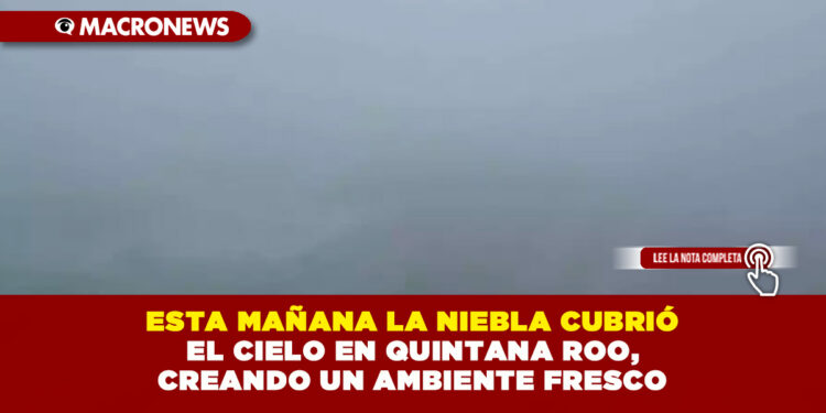 ESTA MAÑANA LA NIEBLA CUBRIÓ EL CIELO EN QUINTANA ROO, CREANDO UN AMBIENTE FRESCO