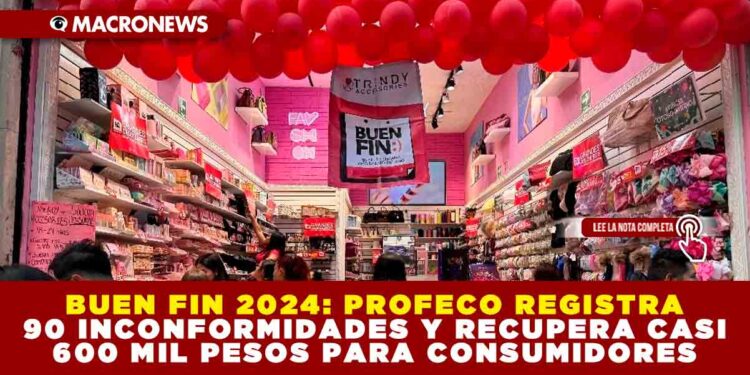 BUEN FIN 2024: PROFECO REGISTRA 90 INCONFORMIDADES Y RECUPERA CASI 600 MIL PESOS PARA CONSUMIDORES