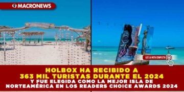 HOLBOX HA RECIBIDO A 363 MIL TURISTAS DURANTE EL 2024 Y FUE ELEGIDA COMO LA MEJOR ISLA DE NORTEAMÉRICA EN LOS READERS CHOICE AWARDS 2024