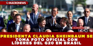 PRESIDENTA CLAUDIA SHEINBAUM SE TOMA FOTO OFICIAL CON LÍDERES DEL G20 EN BRASIL
