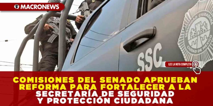 COMISIONES DEL SENADO APRUEBAN REFORMA PARA FORTALECER A LA SECRETARÍA DE SEGURIDAD Y PROTECCIÓN CIUDADANA