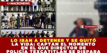 LO IBAN A DETENER Y SE QUITÓ LA VIDA: CAPTAN EL MOMENTO EN EL QUE DIRECTOR DE POLICÍA TEXCATITLÁN SE DISPARA
