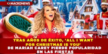 TRAS AÑOS DE ÉXITO, ‘ALL I WANT FOR CHRISTMAS IS YOU’ DE MARIAH CAREY PIERDE POPULARIDAD EN LAS FIESTAS