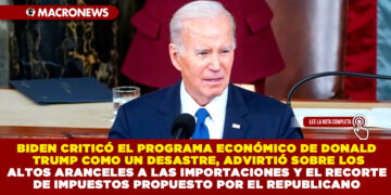 BIDEN CRITICÓ EL PROGRAMA ECONÓMICO DE DONALD TRUMP COMO UN DESASTRE, ADVIRTIÓ SOBRE LOS ALTOS ARANCELES A LAS IMPORTACIONES Y EL RECORTE DE IMPUESTOS PROPUESTO POR EL REPUBLICANO