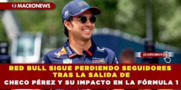 RED BULL SIGUE PERDIENDO SEGUIDORES TRAS LA SALIDA DE CHECO PÉREZ Y SU IMPACTO EN LA FÓRMULA 1