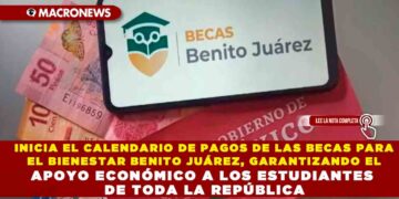 INICIA EL CALENDARIO DE PAGOS DE LAS BECAS PARA EL BIENESTAR BENITO JUÁREZ, GARANTIZANDO EL APOYO ECONÓMICO A LOS ESTUDIANTES DE TODA LA REPÚBLICA