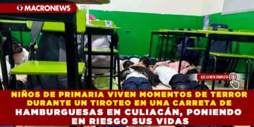 NIÑOS DE PRIMARIA VIVEN MOMENTOS DE TERROR DURANTE UN TIROTEO EN UNA CARRETA DE HAMBURGUESAS EN CULIACÁN, PONIENDO EN RIESGO SUS VIDAS