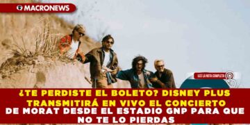 ¿TE PERDISTE EL BOLETO? DISNEY PLUS TRANSMITIRÁ EN VIVO EL CONCIERTO DE MORAT DESDE EL ESTADIO GNP PARA QUE NO TE LO PIERDAS