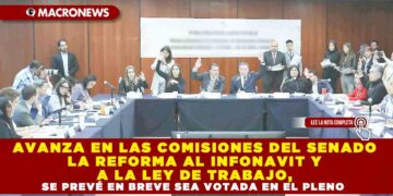 AVANZA EN LAS COMISIONES DEL SENADO LA REFORMA AL INFONAVIT Y A LA LEY DE TRABAJO, SE PREVÉ EN BREVE SEA VOTADA EN EL PLENO