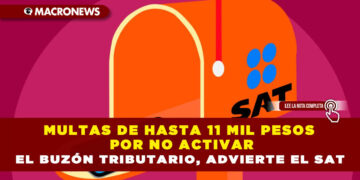 MULTAS DE HASTA 11 MIL PESOS POR NO ACTIVAR EL BUZÓN TRIBUTARIO, ADVIERTE EL SAT