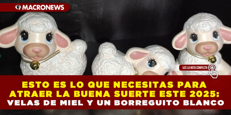 ESTO ES LO QUE NECESITAS PARA ATRAER LA BUENA SUERTE ESTE 2025: VELAS DE MIEL Y UN BORREGUITO BLANCO