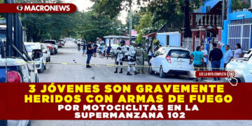 3 JÓVENES SON GRAVEMENTE HERIDOS CON ARMAS DE FUEGO POR MOTOCICLITAS EN LA SUPERMANZANA 102