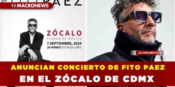 ANUNCIAN CONCIERTO DE FITO PAEZ EN EL ZÓCALO DE CDMX