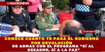 CONOCE CUÁNTO TE PAGA EL GOBIERNO POR DEVOLUCIÓN DE ARMAS CON EL PROGRAMA «SÍ AL DESARME, SÍ A LA PAZ»