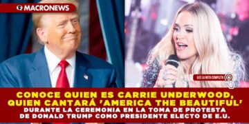 CONOCE QUIEN ES CARRIE UNDERWOOD, QUIEN CANTARÁ ‘AMERICA THE BEAUTIFUL’ DURANTE LA CEREMONIA EN LA TOMA DE PROTESTA DE DONALD TRUMP COMO PRESIDENTE ELECTO DE E.U.