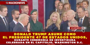 DONALD TRUMP ASUME COMO EL PRESIDENTE 47 DE ESTADOS UNIDOS, DURANTE CEREMONIA DE INVESTIDURA CELEBRADA EN EL CAPITOLIO, WASHINTONG D.C.