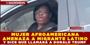 MUJER AFROAMERICANA AMENAZA A MIGRANTE LATINO Y DICE QUE LLAMARÁ A DONALD TRUMP