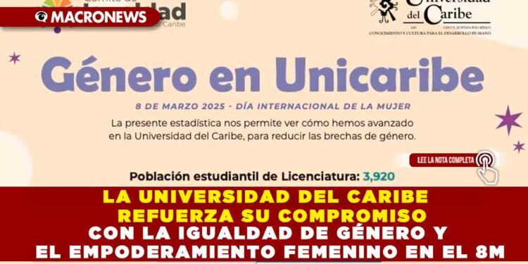 LA UNIVERSIDAD DEL CARIBE  REFUERZA SU COMPROMISO CON LA IGUALDAD DE GÉNERO Y EL EMPODERAMIENTO FEMENINO EN EL 8M