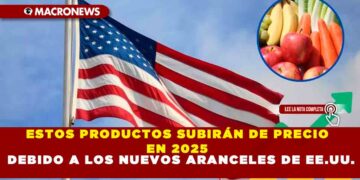 ESTOS PRODUCTOS SUBIRÁN DE PRECIO EN 2025 DEBIDO A LOS NUEVOS ARANCELES DE EE.UU.