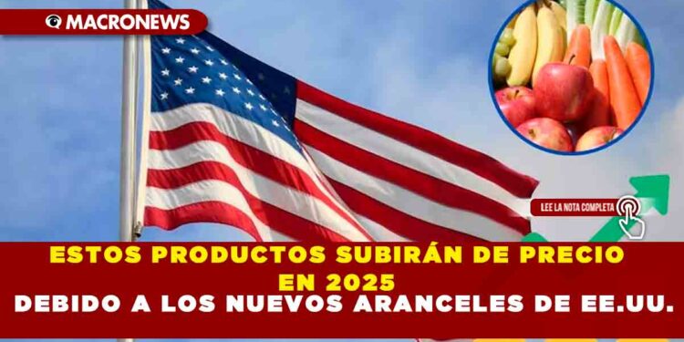 ESTOS PRODUCTOS SUBIRÁN DE PRECIO EN 2025 DEBIDO A LOS NUEVOS ARANCELES DE EE.UU.
