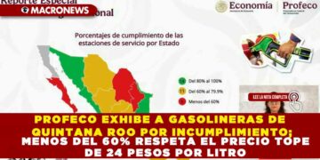 PROFECO EXHIBE A GASOLINERAS DE Q.ROO POR INCUMPLIMIENTO; MENOS DEL 60% RESPETA EL PRECIO TOPE DE 24 PESOS POR LITRO