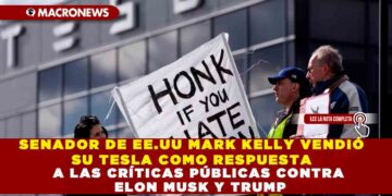 SENADOR DE EE.UU MARK KELLY VENDIÓ SU TESLA COMO RESPUESTA A LAS CRÍTICAS PÚBLICAS CONTRA ELON MUSK Y TRUMP