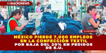 MÉXICO PIERDE 7,000 EMPLEOS EN LA CONFECCIÓN TEXTIL POR BAJA DEL 20% EN PEDIDOS DE E.U.